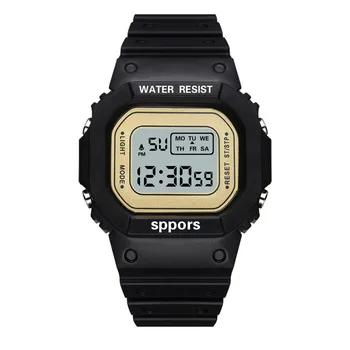 Модные электронные часы для пары, светодиодные многофункциональные часы, светящиеся водонепроницаемые спортивные наручные часы для мужчин, женщин, школьников