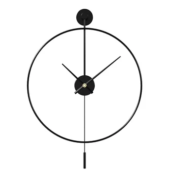 Настенные часы в Скандинавском стиле Современный Дизайн Бесшумный Оригинальный Большой Размер Декор Гостиной Металлические Часы Orologio Parete Room Decor