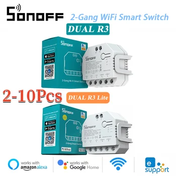 SONOFF DualR3/R3 Lite WiFi Switch Двойной Релейный Модуль DIY Switch Дистанционное Двустороннее Управление Работа Через Alexa eWeLink Google Home