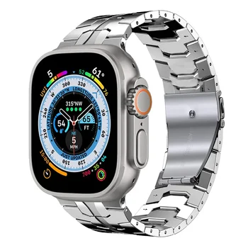 Для Apple watch ремешок ultra ultra2 49 мм серии 9 8 7 45 мм 41 мм se 6 5 4 44 мм 40 мм ремешок из нержавеющей стали iwatch 3 42 мм 38 браслет