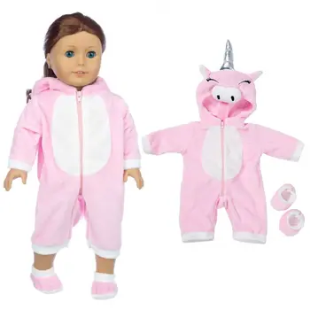 Розовые комбинезоны + обувь, подходящие для кукольной одежды American Girl 18-дюймовая кукла, рождественский подарок для девочки (продается только одежда)