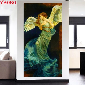 крылья девушки-ангела 1 панель 5D diy Алмазная живопись мозаика квадратная круглая дрель вышивка крестиком Европейский стиль настенное крепление
