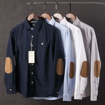 Весенняя Мужская Ретро-рубашка В Японском Деловом Стиле, Повседневные Модные Свободные Топы, Мужские Брендовые Рубашки С длинными Рукавами, Одежда Q34