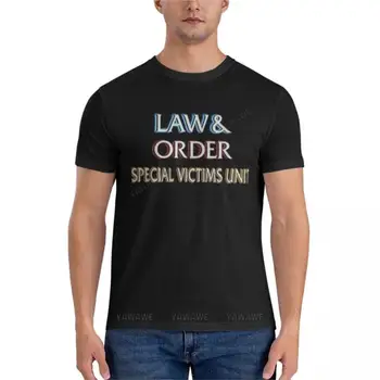 SVU Logo 2 Классические футболки, мужские футболки с коротким рукавом, облегающие футболки для мужчин, черные футболки, мужские летние топы