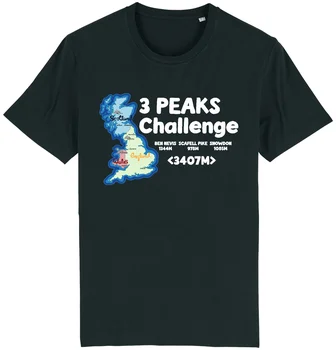 Футболка для ходьбы 3 Peaks Challenge Ben Nevis Snowdon Scafell Pike Mountain