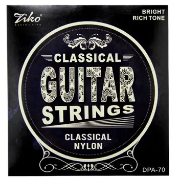 1 Комплект гитарных струн DPA-70 Ziko 028-043 Посеребренные струны для акустической гитары с медной обмоткой, сбалансированный звук