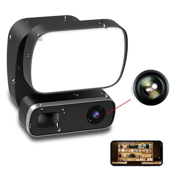 1080P WiFi Беспроводная Прожекторная Камера 10 Вт Светодиодный Настенный Светильник Камеры Наблюдения Ночного Видения Наружный Манекен CCTV Home Security Cam