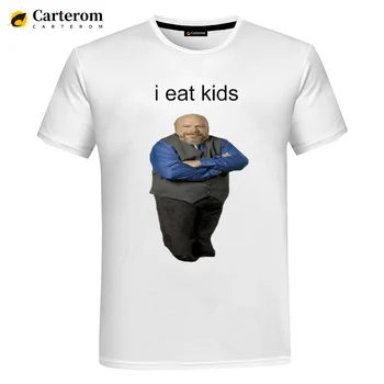 Новая Забавная футболка Bertram Eats Kids Для Мужчин и Женщин, Летняя Модная Повседневная Футболка I Eat Kids с 3D Принтом, Уличная одежда в стиле Хип-Хоп, Топы Оверсайз