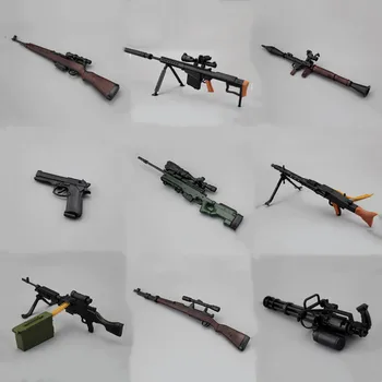 1/6 Солдата, Аксессуары для оружия, Сборка, модель-головоломка, Снайперская винтовка Gatling M82A1, пистолет Desert Eagle, военные развивающие игрушки