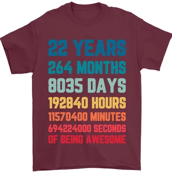 футболка из 100% хлопка на 22-й день рождения 22-летней девочки