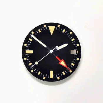 Винтажные часы с Ретро циферблатом EXP II Nh34 Дата GMT Матовый Мод Пользовательский Логотип NH35 Skx007 SKX009 NH36 Механизм 28,5 мм Бежевого цвета
