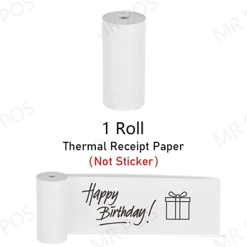 Бумага для Термопринтера Этикеток Белого Цвета Наклейка для Фотопринтера 57*25 мм Peripage Paperang Poooli Baypage Printing A6 A8 P1 P2