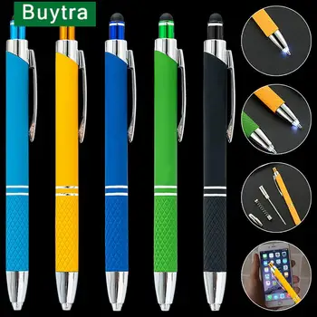 Шариковая ручка-стилус 3 в 1 со светодиодной подсветкой для iPad Iphone, школьных ручек для письма