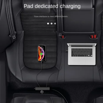 Автомобильное зарядное устройство с выдвижным двойным кабелем PD, многофункциональное автомобильное зарядное устройство USB для телефона, заднее автомобильное зарядное устройство для автомобиля