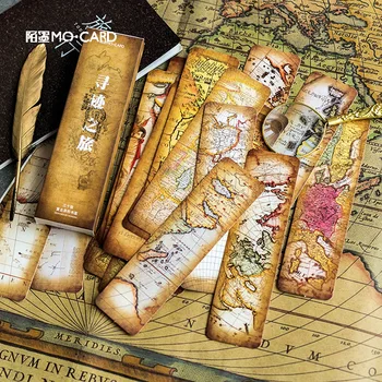 Оригинальные закладки Momo в штучной упаковке 30 в путешествие по отслеживанию Творческие литературные подарки Бумажные закладки для открыток своими руками