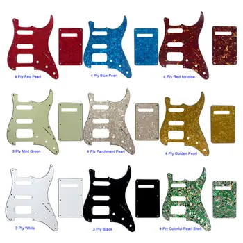 Качественные гитарные запчасти -Для США Fd 11 отверстий для винтов MIM Start SSH Накладка для гитары Humbucker и задняя пластина для царапин