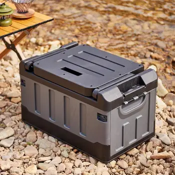 Портативный складной ящик для снастей, двухслойный ящик для рыболовных принадлежностей большой емкости, Прочные походные сиденья, ящики для хранения в автомобиле
