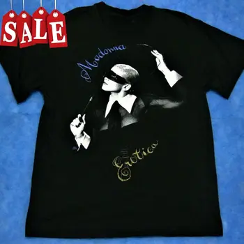Рубашка Madonna для 40-летнего юбилейного тура, хлопковая Черная рубашка S-5XL 1N266 с длинными рукавами