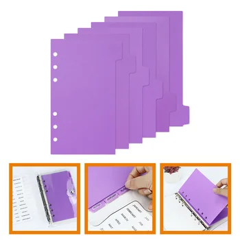 Разделители для папок на 6 листов с вкладками, защитные пленки для листов офисной бумаги, разделители для страниц на 6 отверстий