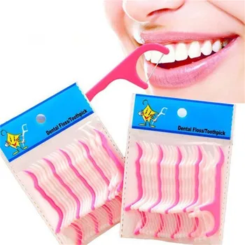 Одноразовые палочки для зубной нити Пластиковая нить Оптом 20 палочек Межзубная щетка Инструменты для чистки полости рта